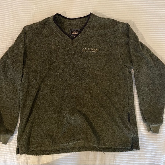 Cal Poly Straight Down golf Long Sleeve M V Neck Pull Over - Picture 9 of 9